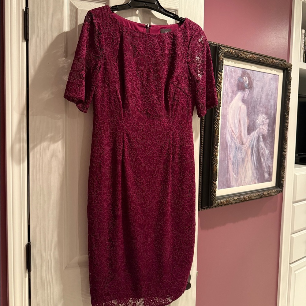 Adrianna Papell Lace Midi Dress in